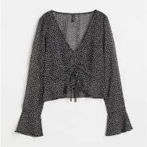 Polka dot long sleeve blouse
